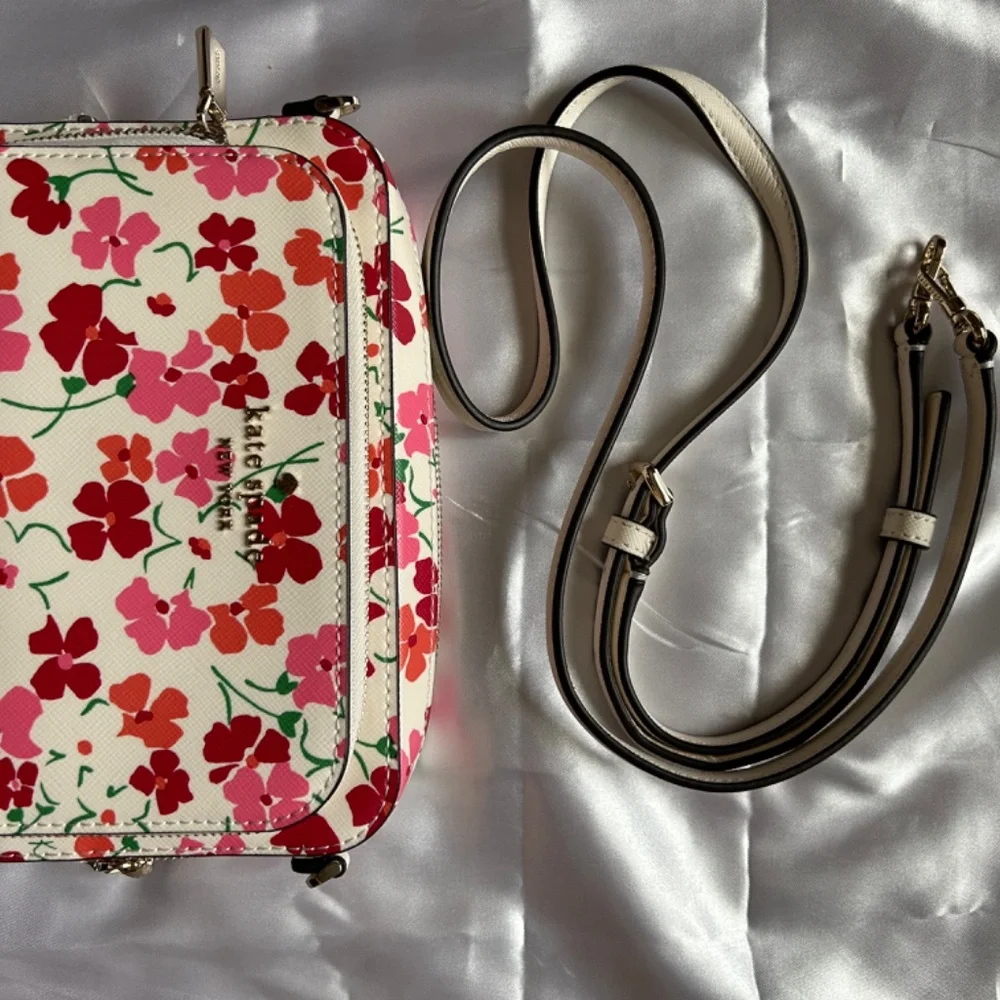 NWOT Kate Spade Staci Dual Zip Around Crossbody - Sunny Floral Pink Multi